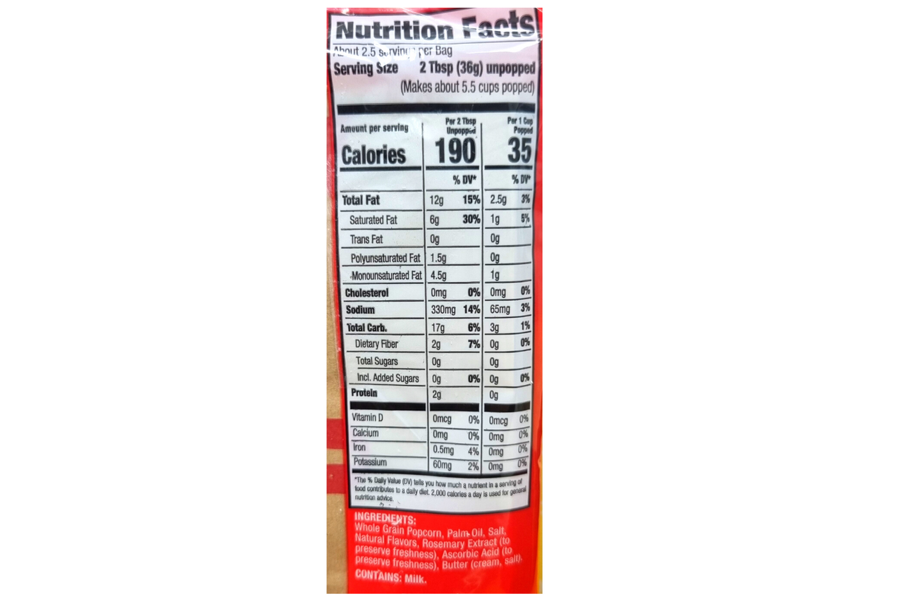 Kirkland Microwave Popcorn Gluten Free 93.5g Best Before it's